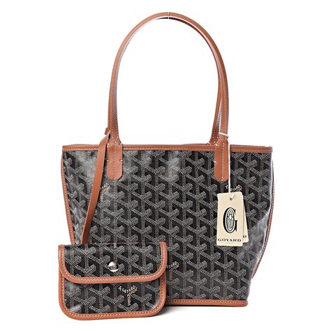 extra petite goyard|GOYARD Goyardine Reversible Mini Anjou Black .